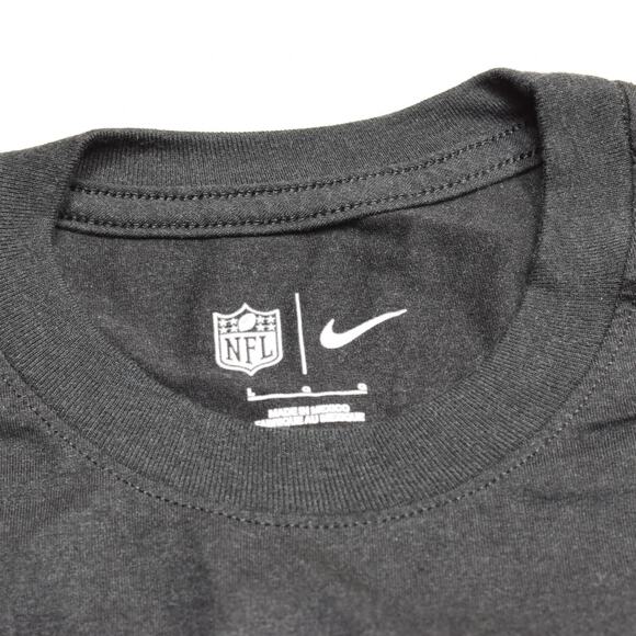 Nike Men's T Shirt NFL Cotton Blend Black Size L Cowboys Cancer Awareness - Picture 7 of 8